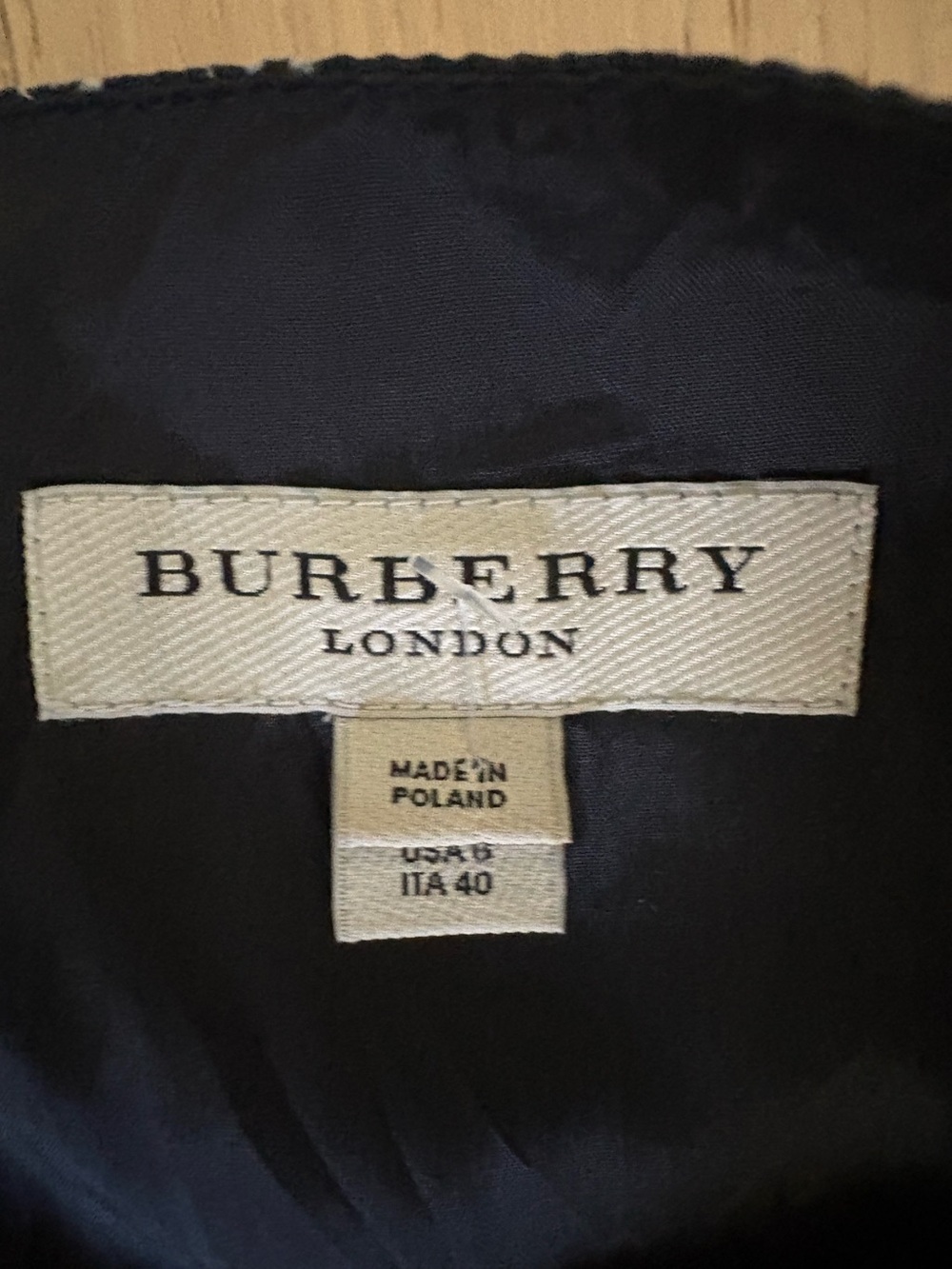 Burberry London Black and Cream sleeveless dress